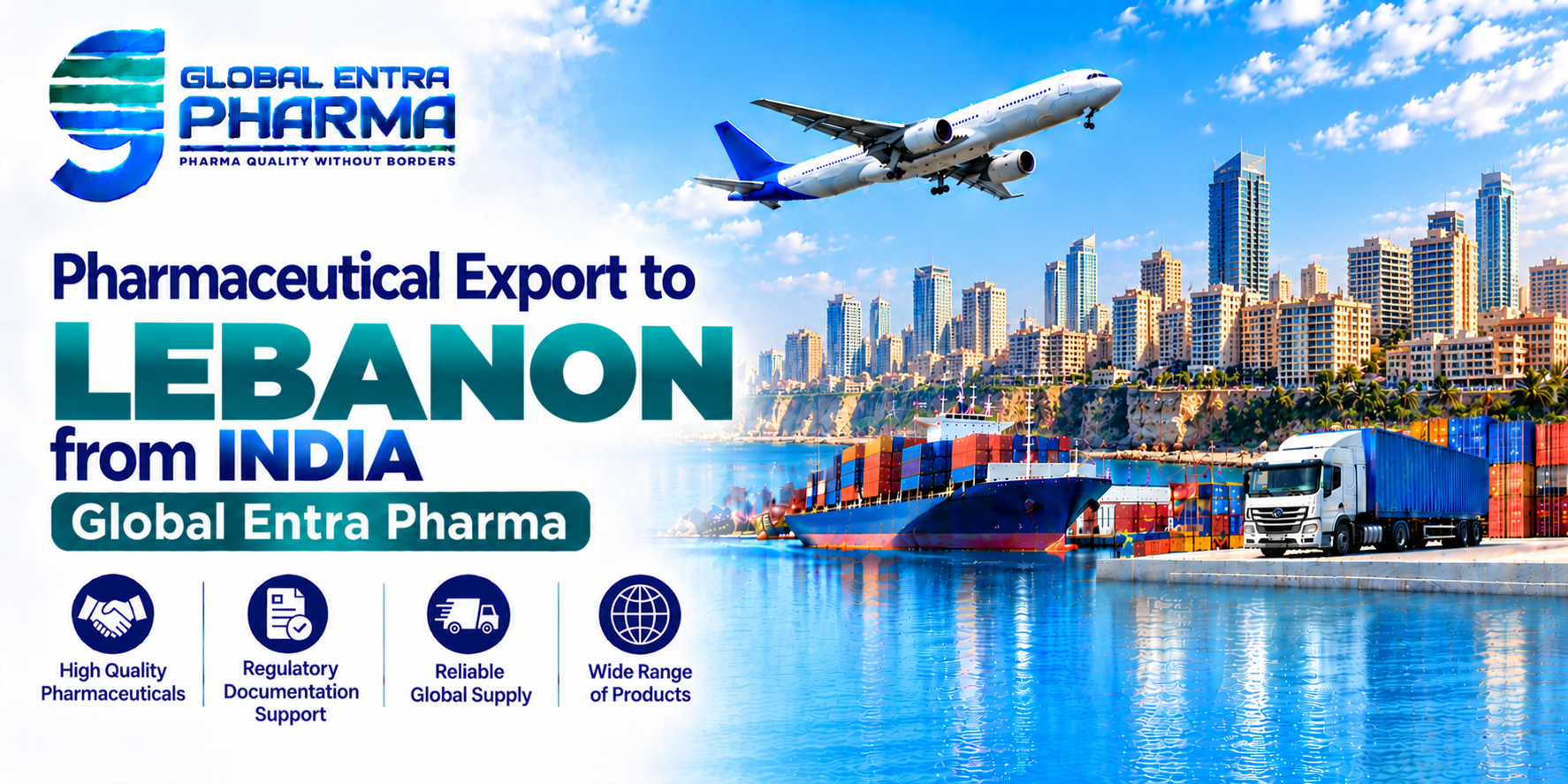 Pharmaceutical Export to Lebanon from India | Global Entra Pharma